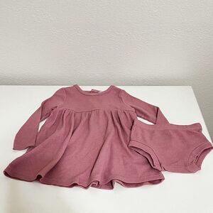 Angel Dear Brandied Apricot Dress & Bloomer Set Girls Size 12-18 Months NWT